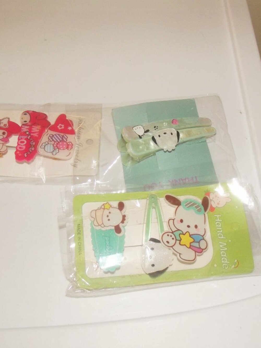 Sanrio 3 Packs Hair Clips (7) ---NEW